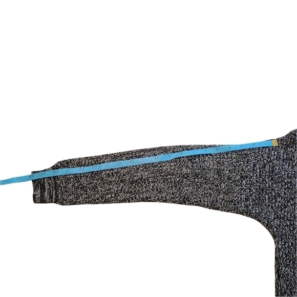 Guess Knit Wide Neck Sweater, Black and White, Size Extra Small - Picture 5 of 8